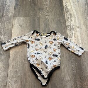 DC Comics Gray and Black Superhero Bodysuit